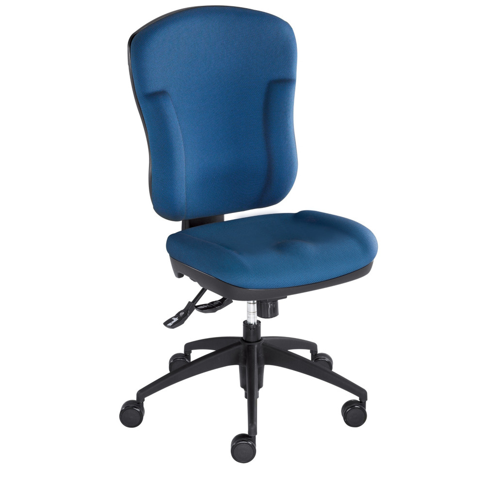 Sige de bureau SACHA Tissu polyester Bleu Hauteur rglable - Dossier Roulettes