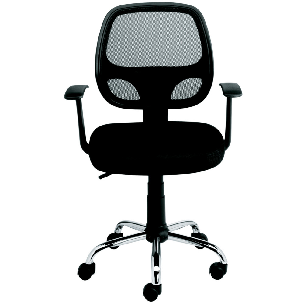 Fauteuil de bureau TAMI, tissu / maille filet  dossier 46 cm Noir