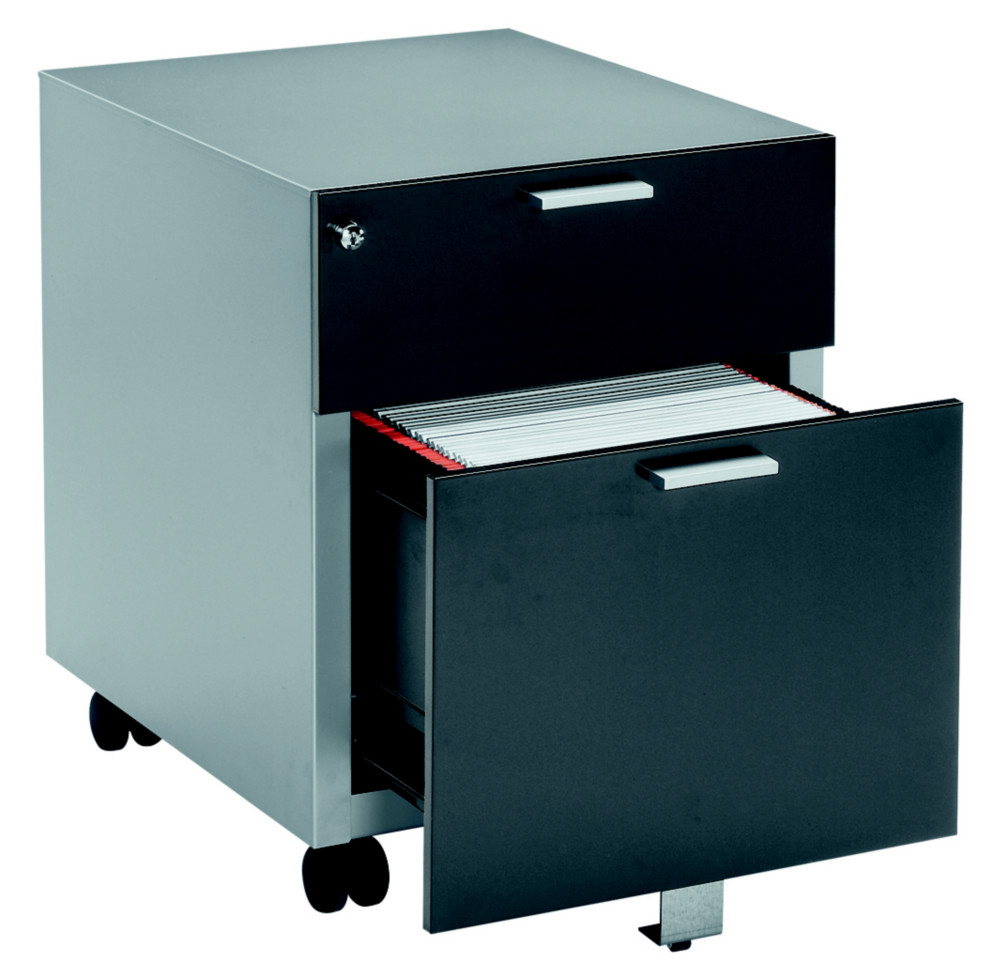 Caisson mobile Casting - 2 tiroirs -  Aluminium - faade Anthracite