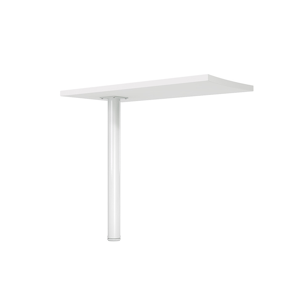 Retour Direction Actual - L.80 x P.43 cm - Plateau Blanc -  Pied Blanc