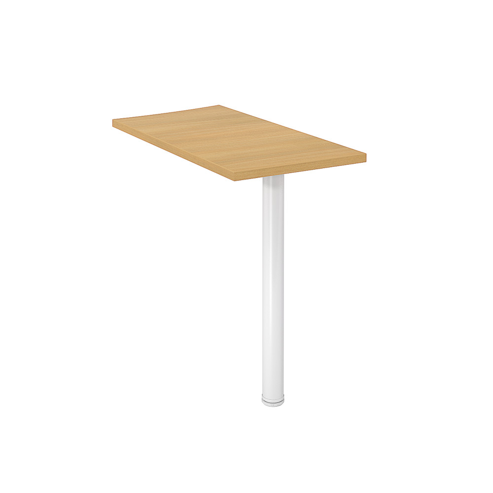 Retour Direction Actual - L.80 x P.43 cm - Plateau Htre -  Pied Blanc
