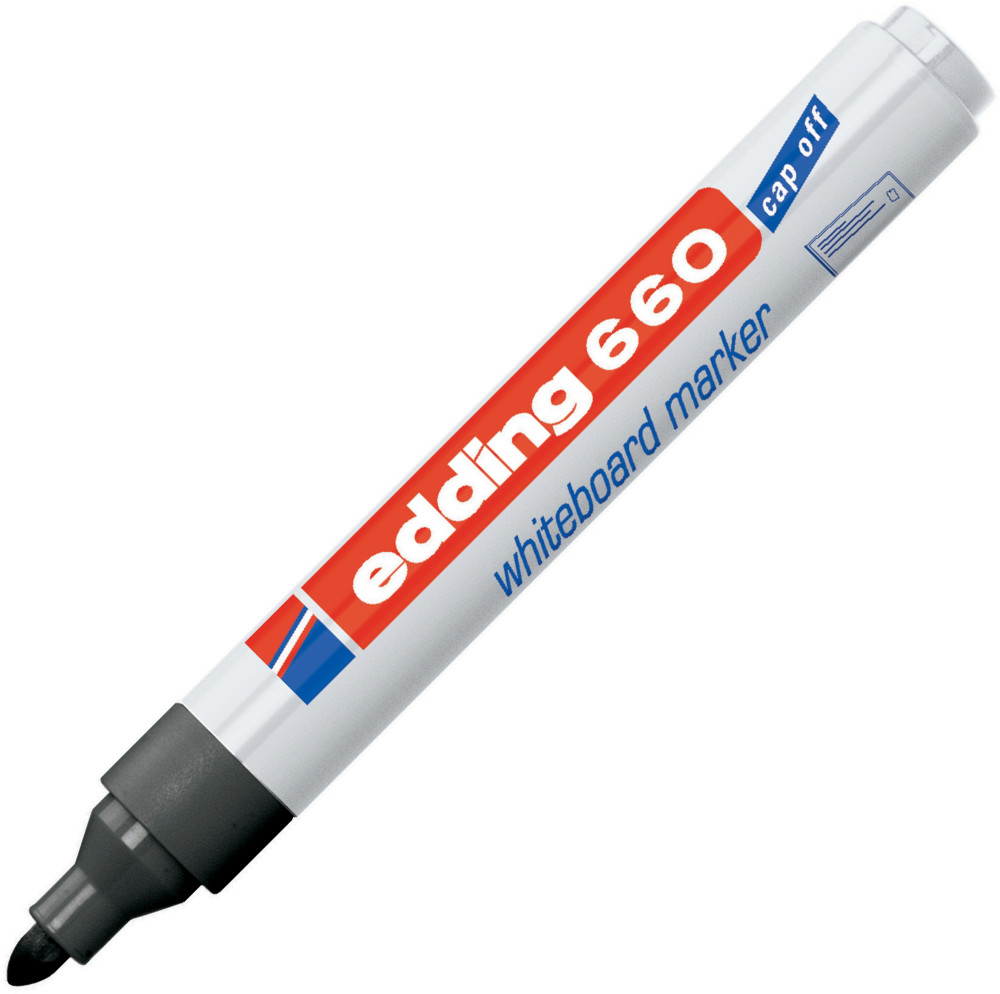edding 660 Marqueur effaable tableau blanc pointe ogive 1,5 - 3 mm noir