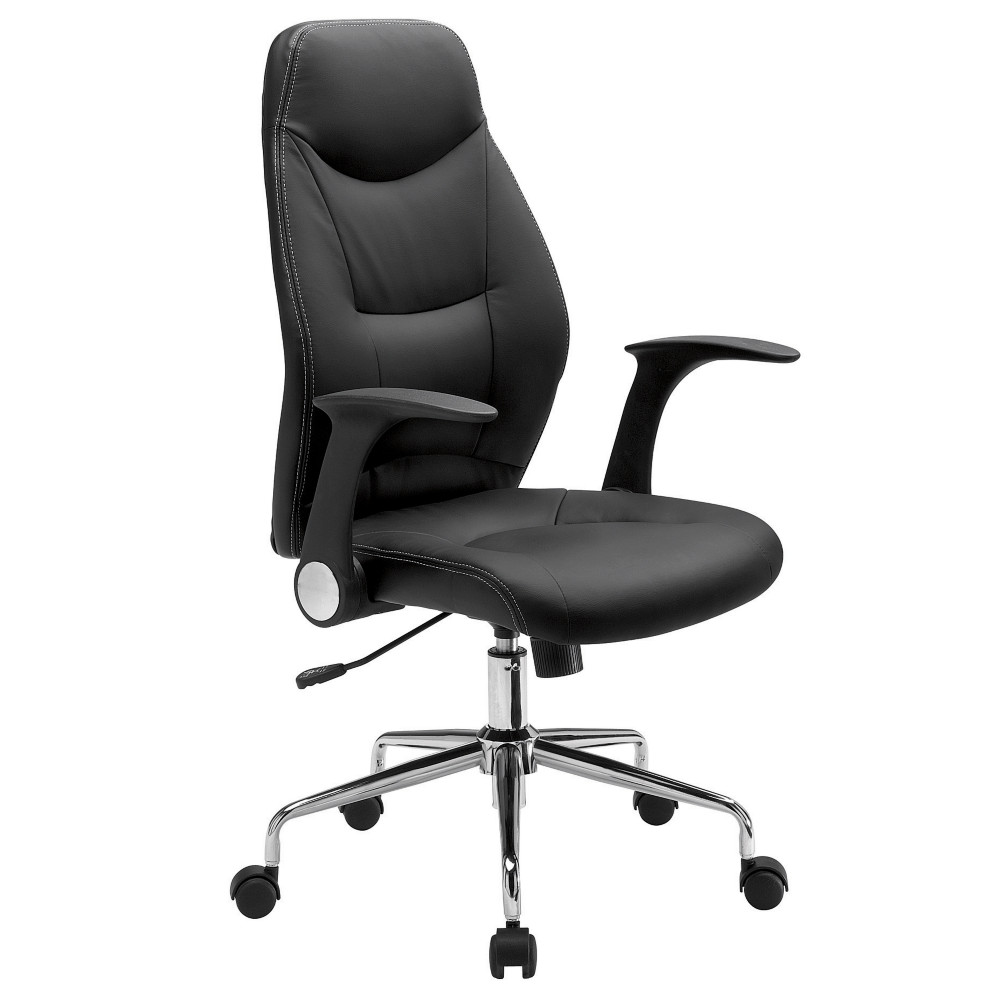 Fauteuil de direction PERFORMER Simili cuir Noir Hauteur rglable - Accoudoirs Dossier Roulettes