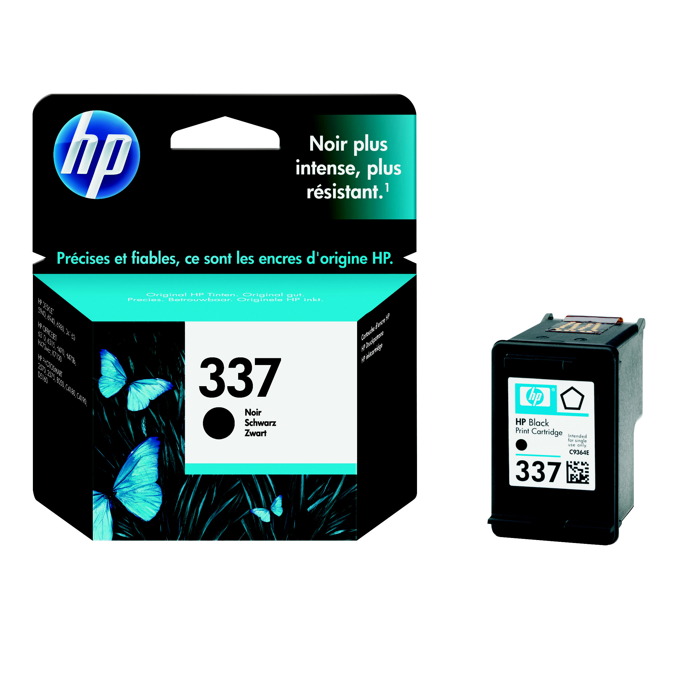 HP 337 Cartouche d'encre authentique C9364EE - Noir