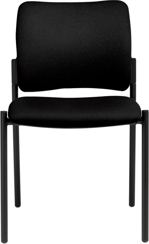 Chaise de runion BILBAO Tissu et Mtal Noir - Dossier