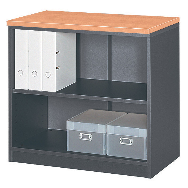Meuble bas Activity sans portes - H.73 x L.80 x P.45 cm - Corps Anthracite