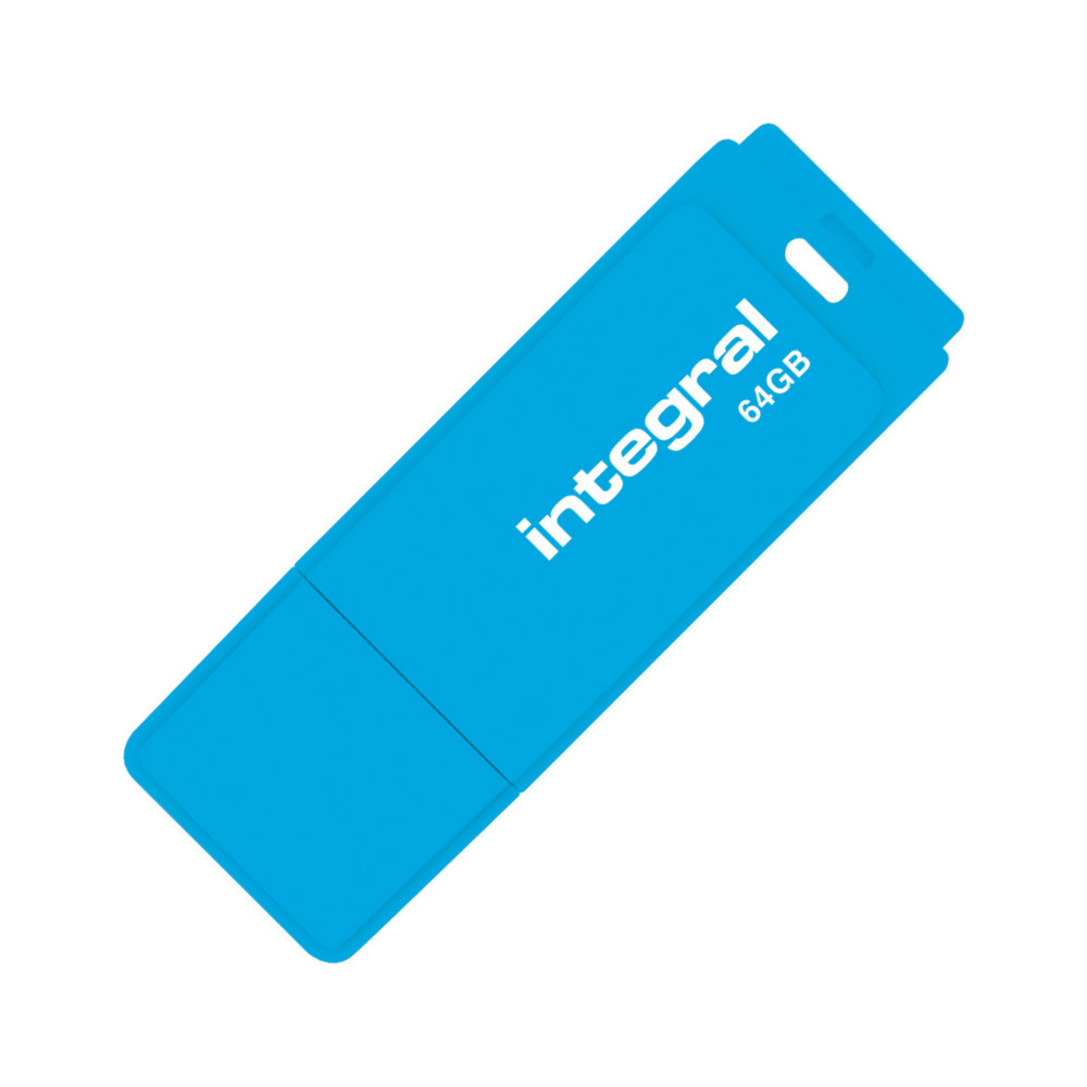INTEGRAL MEMORY Cl USB 2.0 Neon - 64 Go - bleu