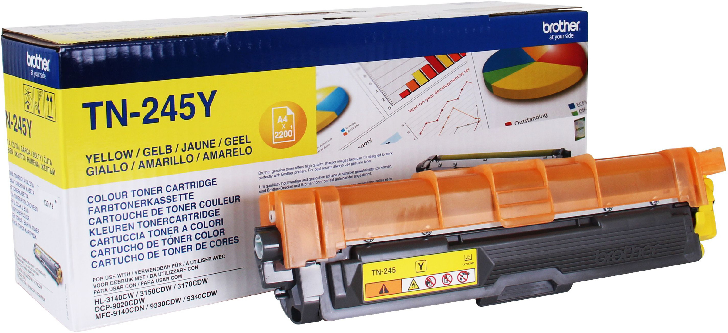 Brother TN245 Toner original - Jaune