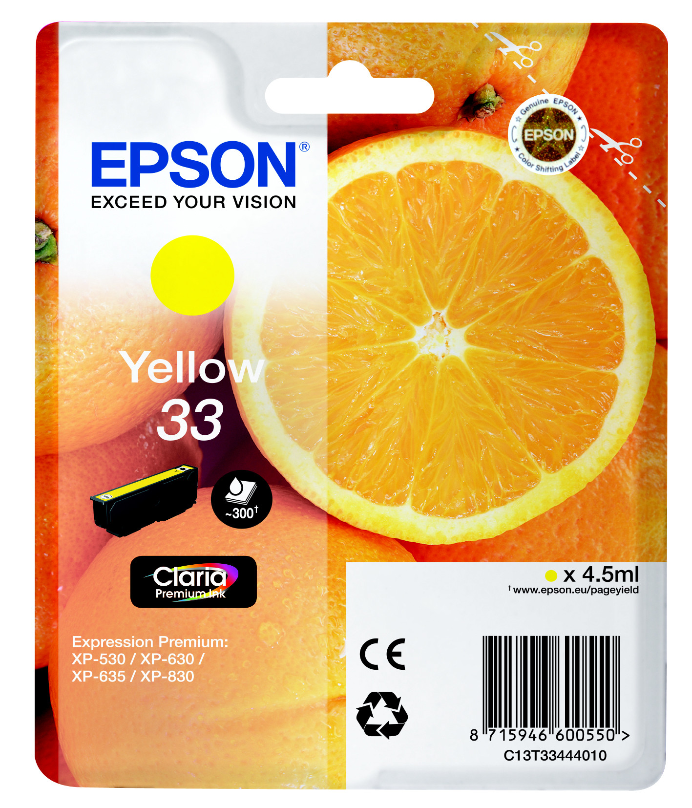 EPSON Cartouche dencre T3344 Jaune Oranges C13T33444012 - vue 6