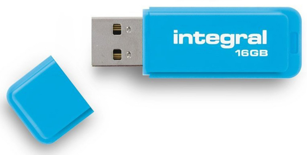INTEGRAL MEMORY Cl USB 2.0 Neon - 16 Go - Bleu