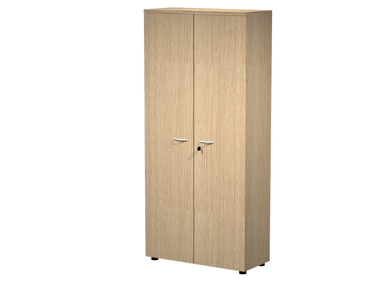 Armoire haute Pronto - L.80 x H.180 cm - 2 portes - Chêne