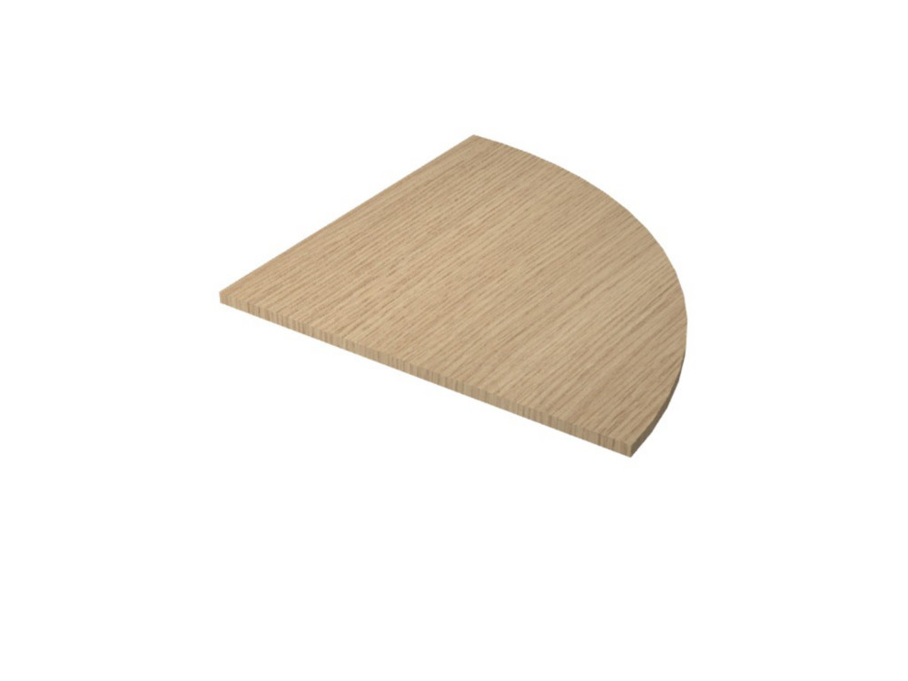 Angle de liaison 90 arrondi Pronto Mtal - Plateau Chne