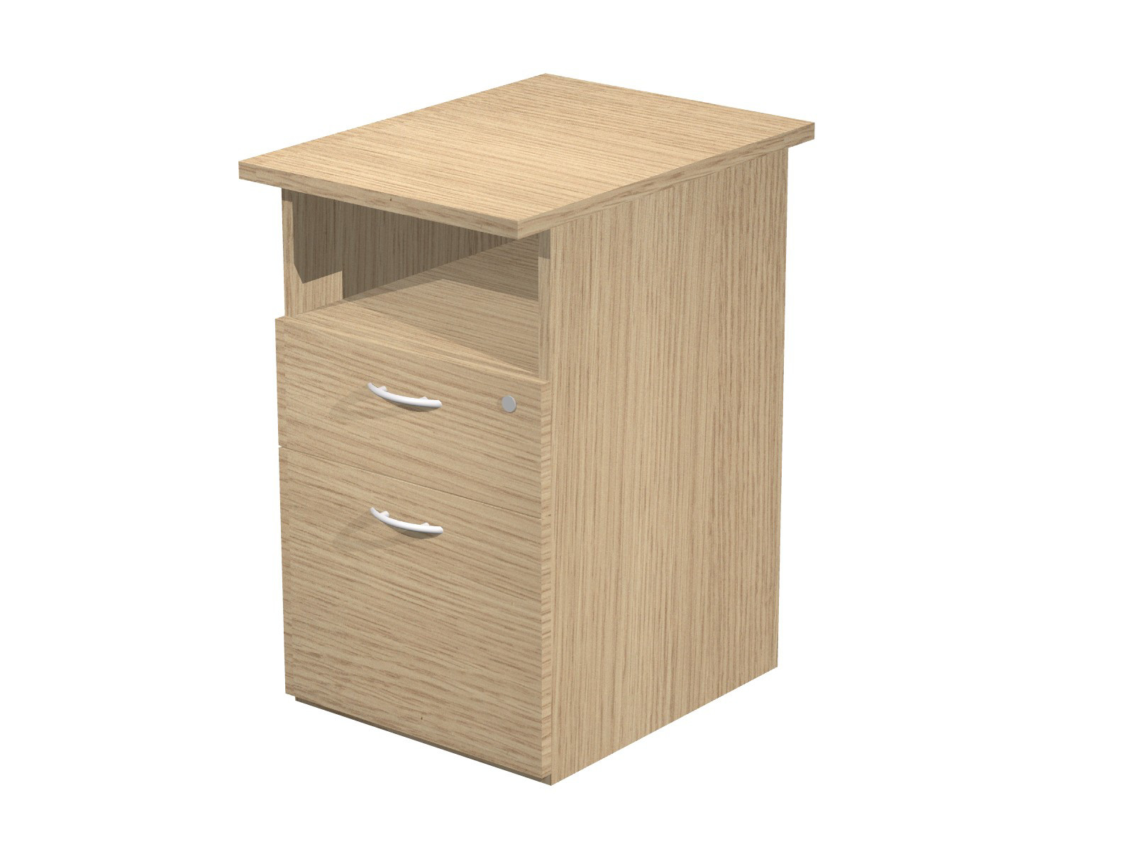 Caisson hauteur bureau Pronto - L.43 x P.60 x H.72 cm - Chêne