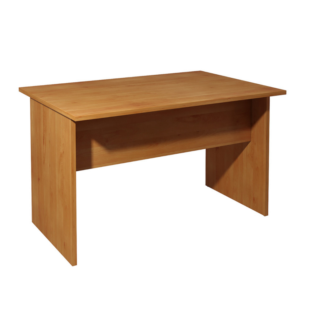 Bureau droit Pronto Bois - L.120 x P.80 cm - Plateau Aulne - Pieds panneaux Aulne