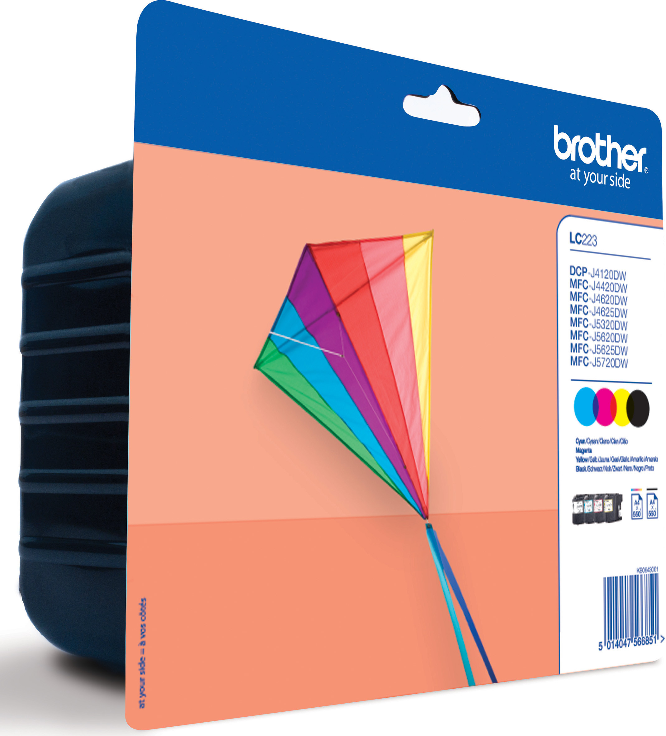Brother LC223 Cartouche d'encre originale - Pack de 4 (Noir, Cyan, Magenta, Jaune)
