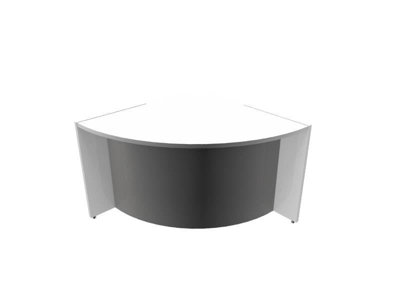 Banque d'accueil Angle Biospace - H. 72 cm Blanc