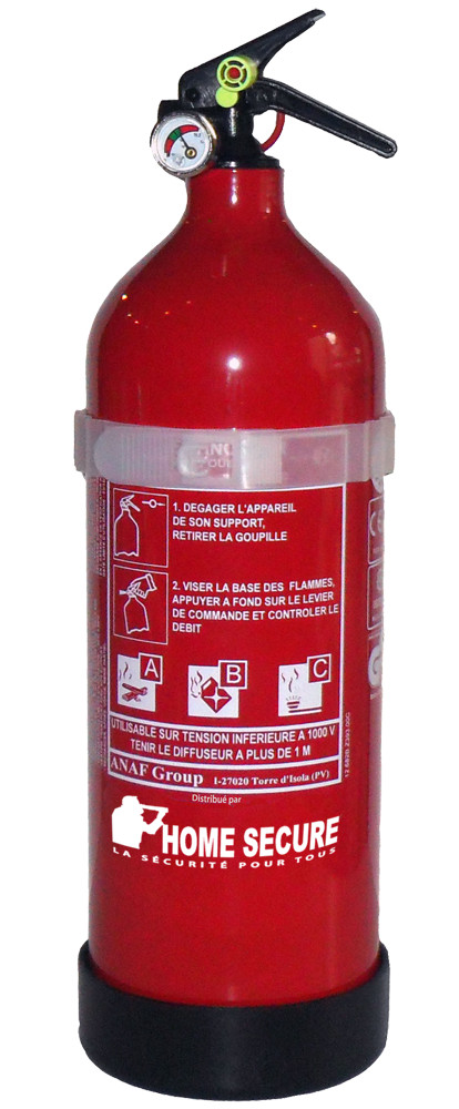 Lifebox Extincteur 2kg poudre ABC avec manomtre