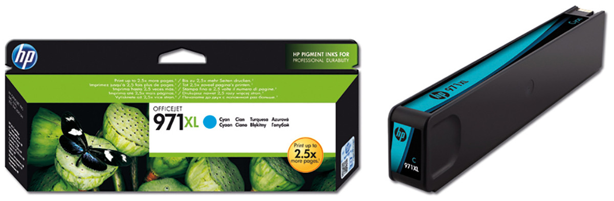 HP 971XL Cartouche d'encre authentique grande capacité CN626AE - Cyan