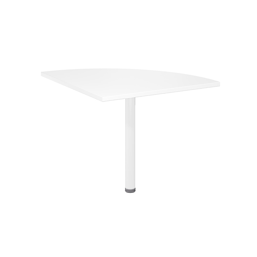 Angle de liaison arrondi 90 Biospace - Cts 80 cm - Plateau Blanc - Pied tube Blanc
