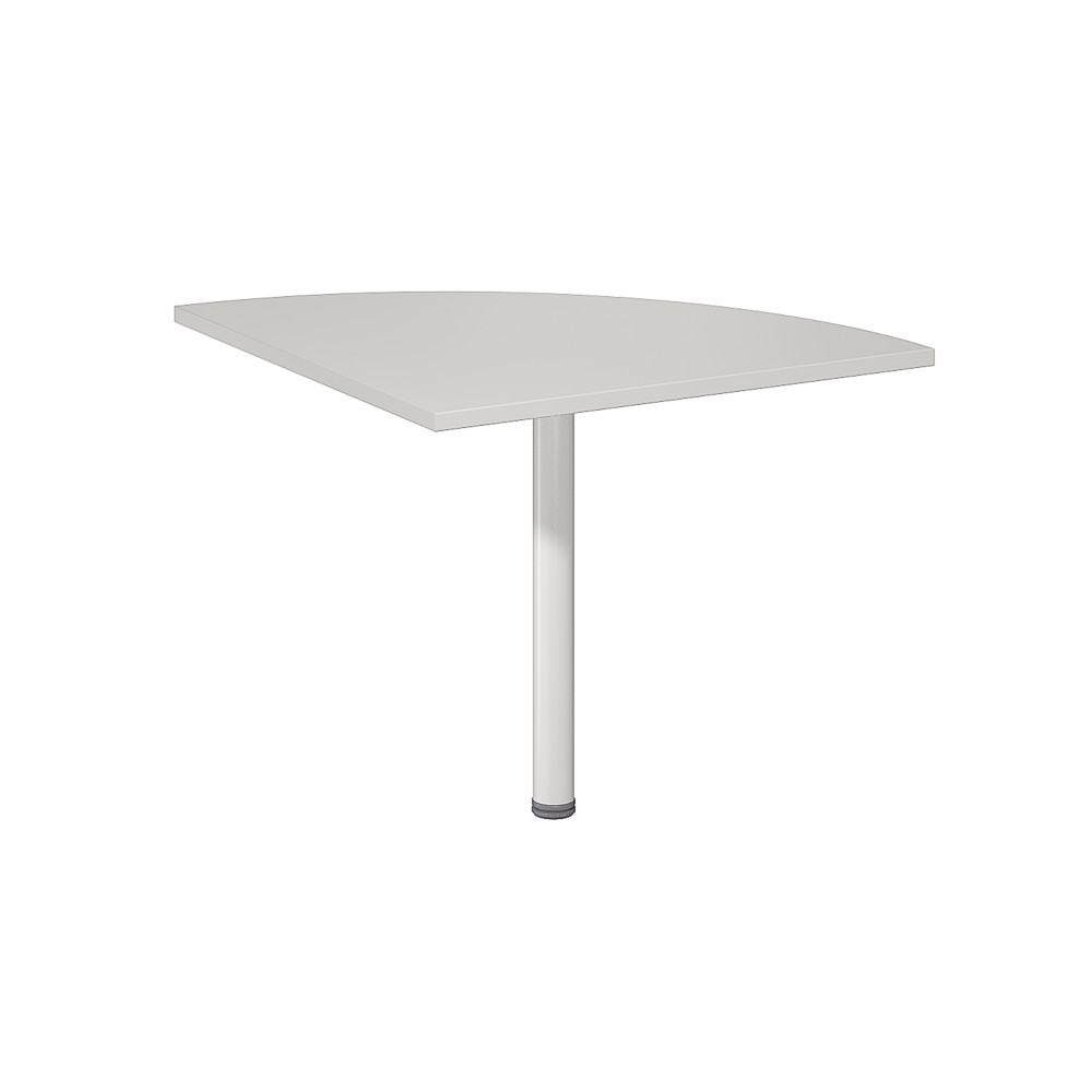Angle de liaison arrondi 90 Biospace - Cts 80 cm - Plateau Gris - Pied tube Blanc