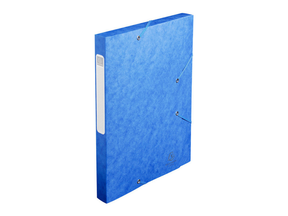 Exacompta Bote de classement A4 Cartobox - Carte lustre 5/10E - Dos 2,5 cm - Bleu - Lot de 25