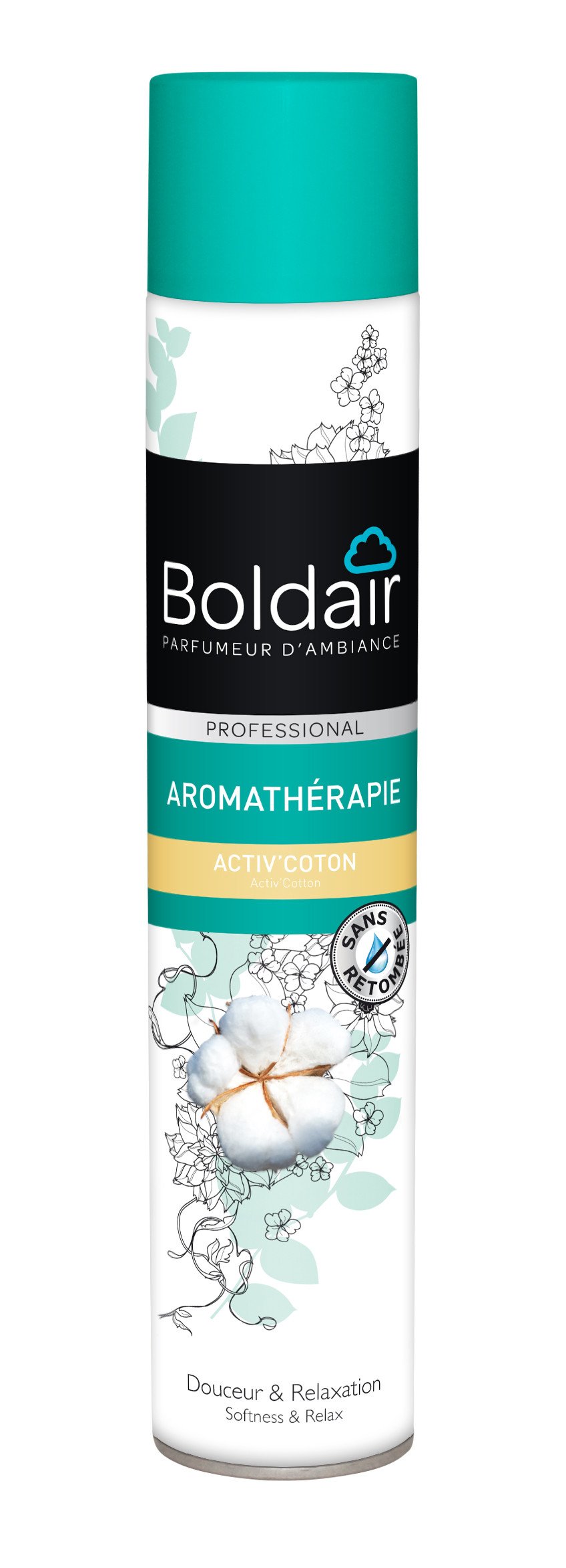 Boldair Désodorisant Activ' parfum Fleur de coton - 500 ml