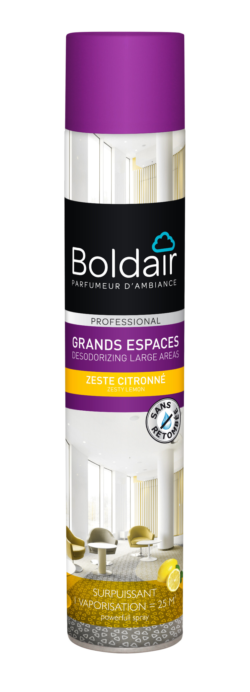 Boldair Désodorisant surpuissant parfum Zeste citronné - 750 ml