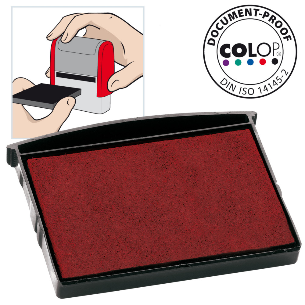 Colop Cassette d'encre pr-encre E/2600 pour timbre automatique Classic line 2600 - Rouge - Lot de 2