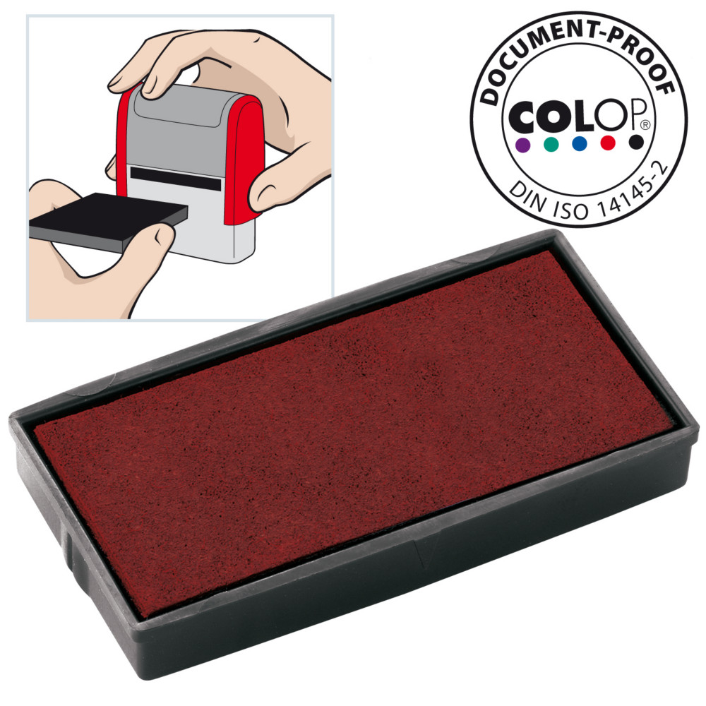 Colop Cassette d'encre pr-encre E/30 pour timbre automatique Printer 30 - Rouge - Lot de 2