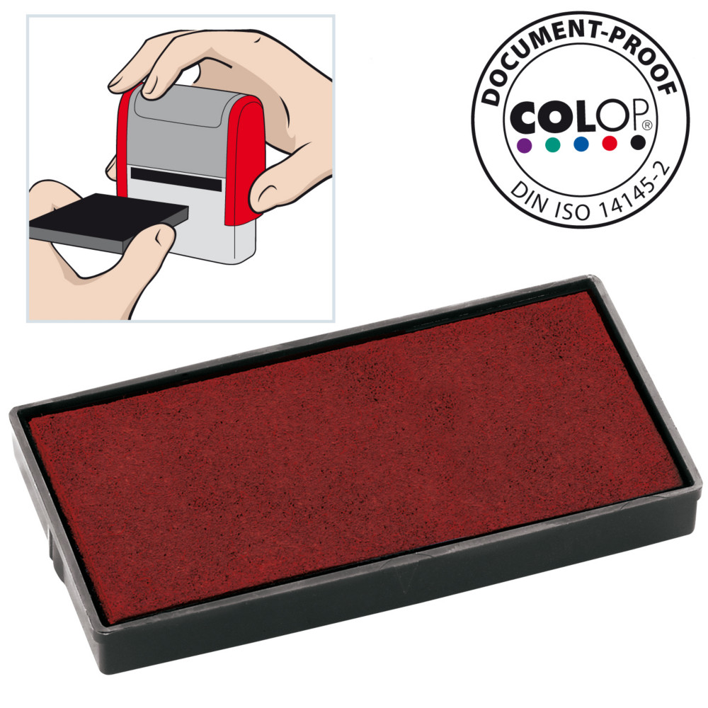 Colop Cassette d'encre pr-encre E/40 pour timbre automatique Printer 40 - Rouge - Lot de 2