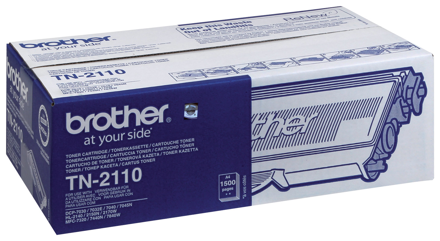Brother TN2110 Toner original - Noir