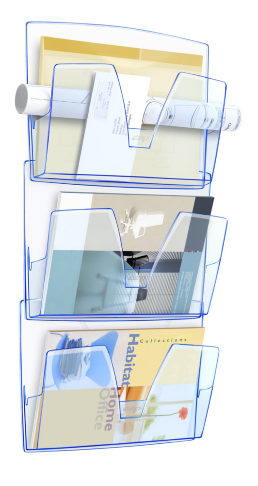 Cep Prsentoir mural Ice 170 - Lot de 3 - Bleu Transparent