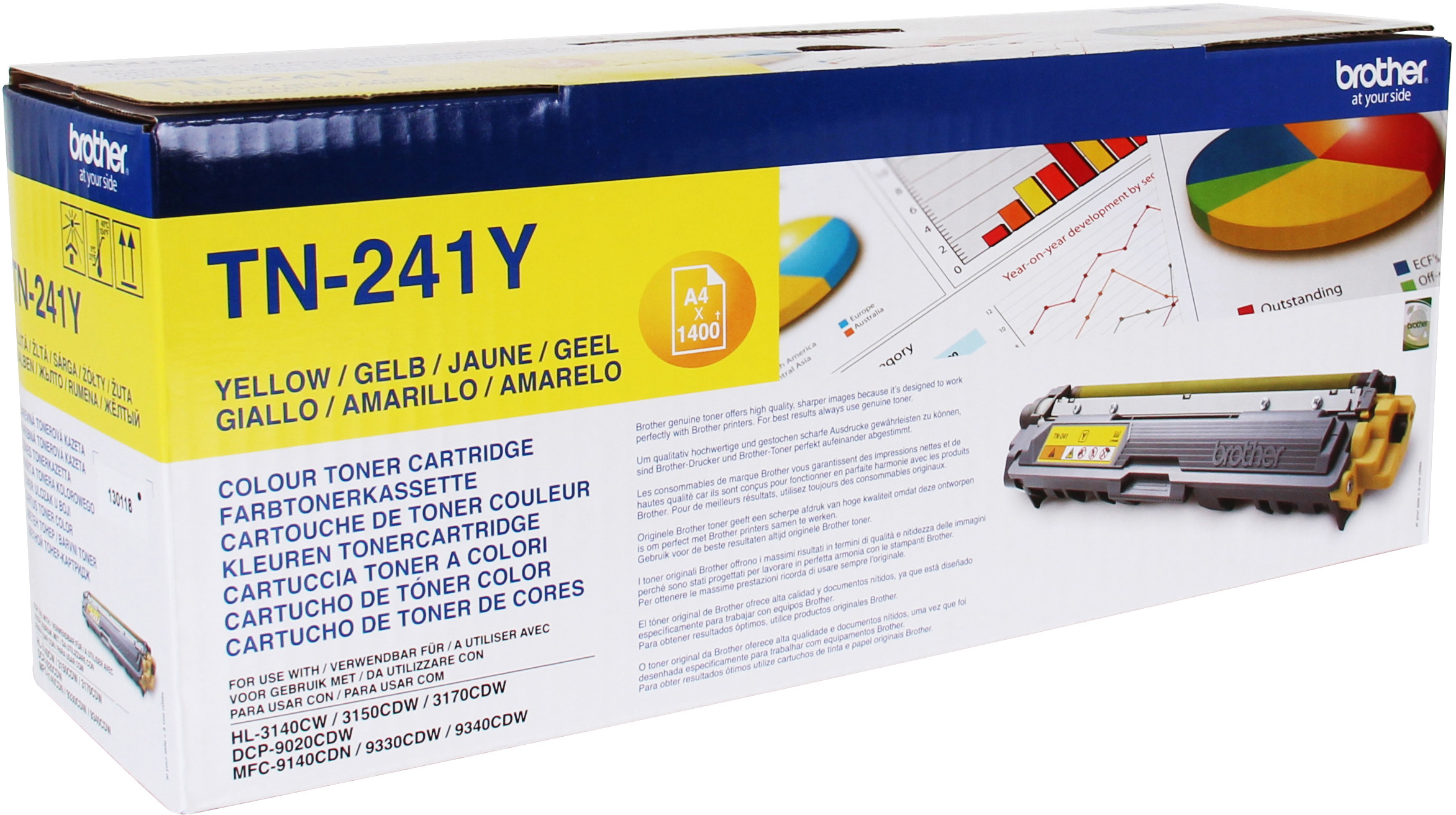 Brother TN241 Toner original - Jaune
