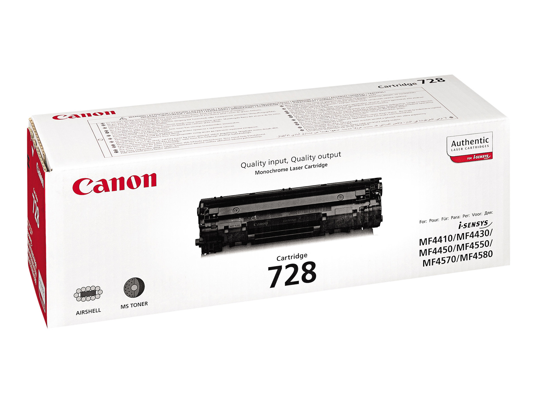 Canon 728 BK Toner authentique 3500B002 - Noir