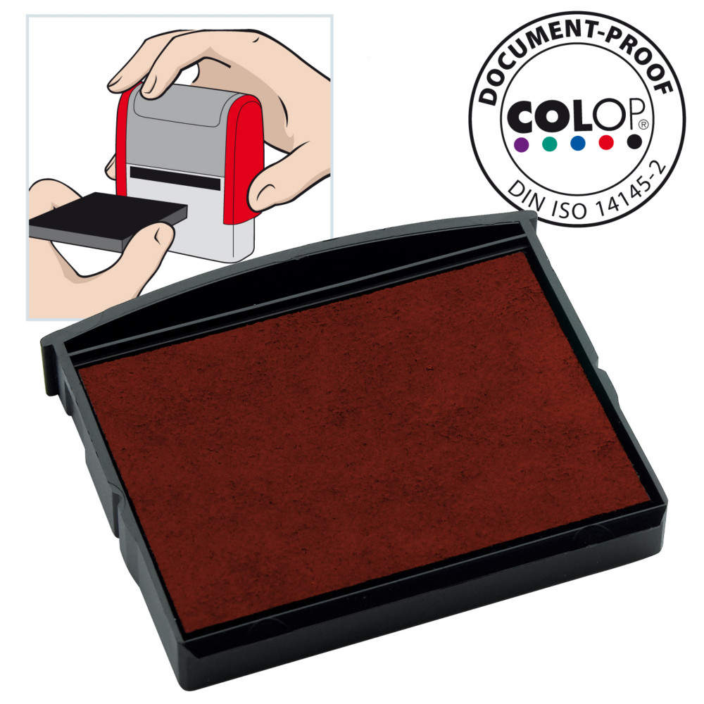 Colop Cassette d'encre pr-encre E2100 pour timbre dateur 2160 et 2160 - Rouge - Lot de 2