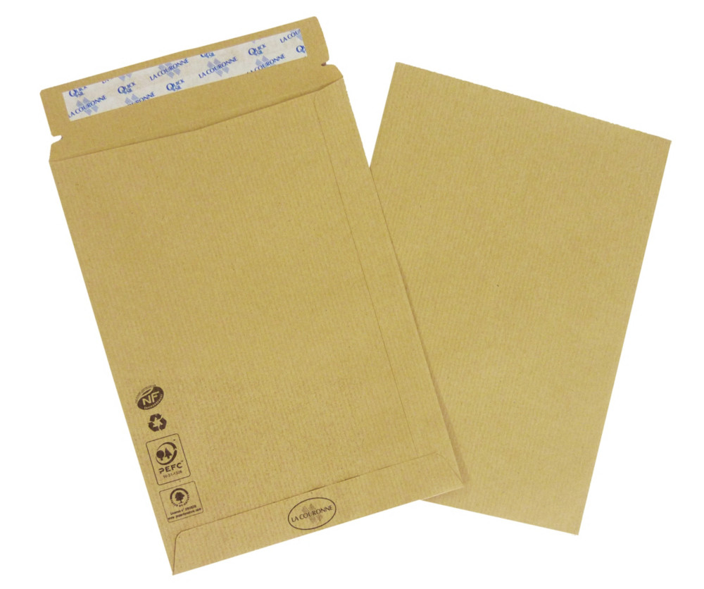 La Couronne Pochette kraft brun C5 162 x 229 mm 90g sans fentre - autocollante bande protectrice - Lot de 50