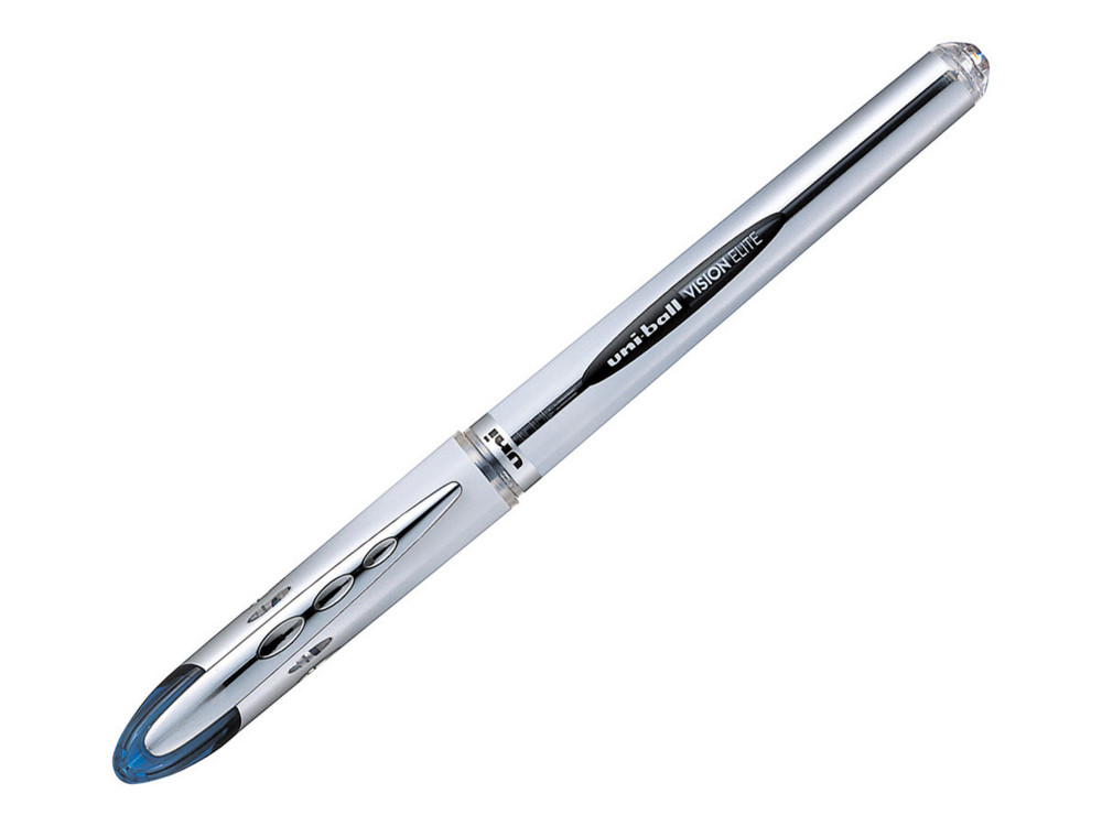 Uni Stylo rollerVision EliteUB-200 pointe moyenne - corps en plastique argent encre bleue