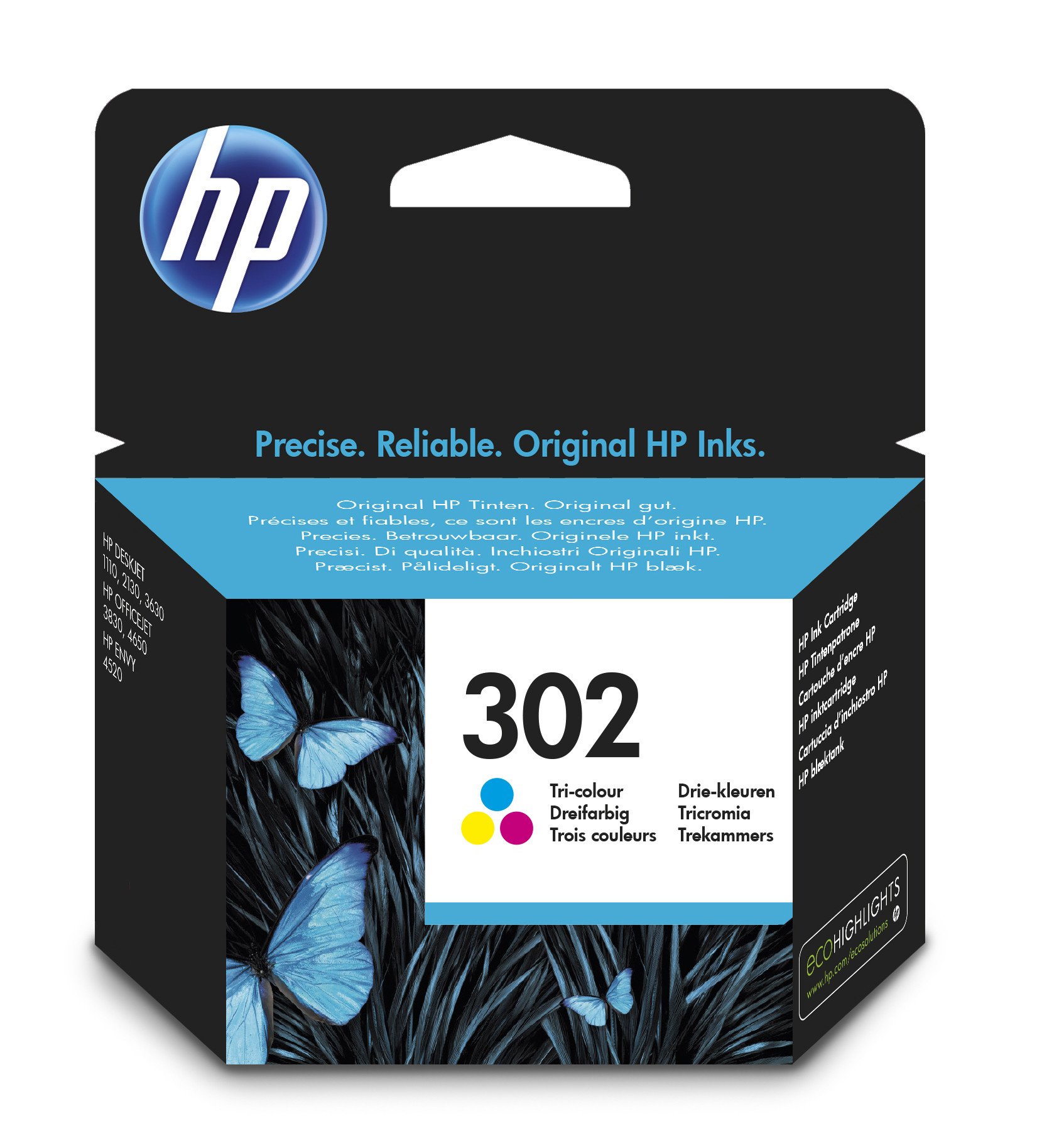 HP 302 Cartouche d'encre authentique F6U65AE - 3 couleurs