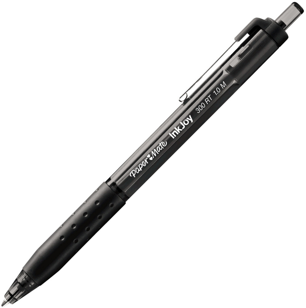 Paper Mate InkJoy300 RT Stylo bille rtractable avec grip pointe moyenne 1mm noir