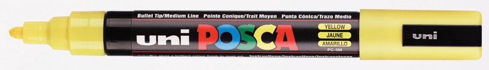 Uni Posca PC-5M Marqueur peinture Pointe conique 2,5 mm - Jaune