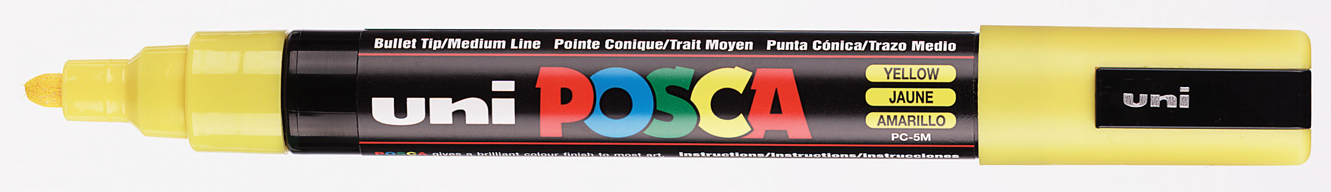 Uni Posca PC-5M Marqueur peinture Pointe conique 2,5 mm - Jaune