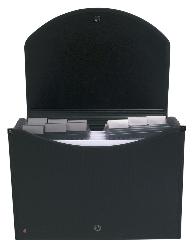 Exacompta Trieur extensif Exacase Exactive avec poigne ergonomique 400feuilles A4 13compartiments 33x26cm Polypropylne Noir