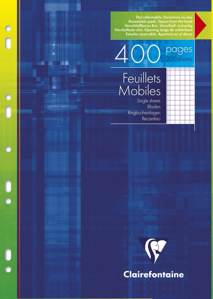 Clairefontaine 200 feuilles mobiles5x5 A4 (210 x 297 mm) Blanc 90g/m