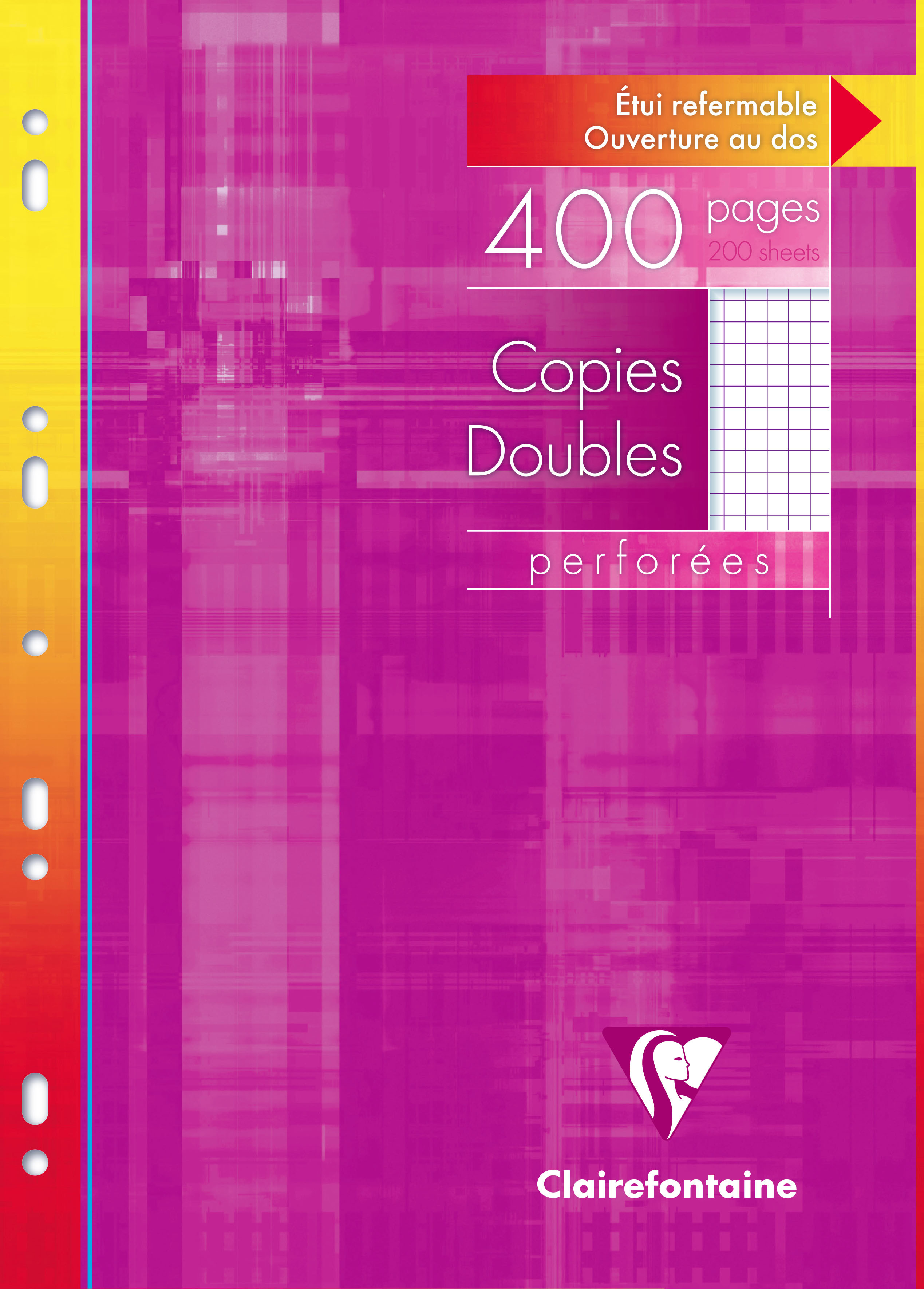 Clairefontaine 400 pages de copies doubles 5x5 A4 (210 x 297 mm) Blanc 90g/m²