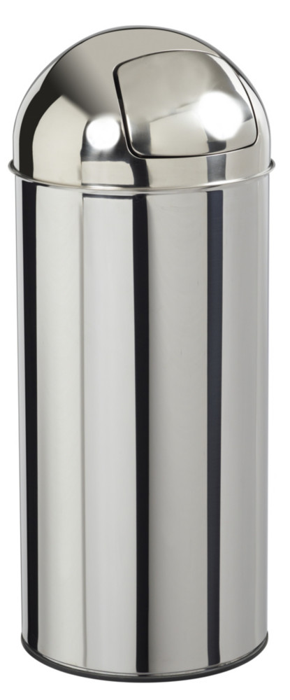 Rossignol Poubelle PUSH couvercle  trappe  45L inox
