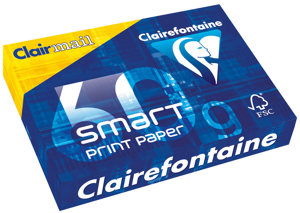 Clairefontaine Papier A4 blanc Smart Print - 60g - Ramette de 500 feuilles