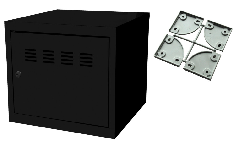 Casier de bureau individuel juxtaposable CUBE  - H. 36 cm Noir