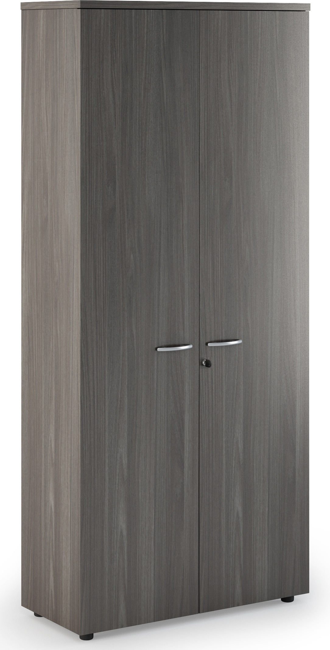 Armoire haute Pronto - L.80 x H.180 cm - 2 portes - Cendre