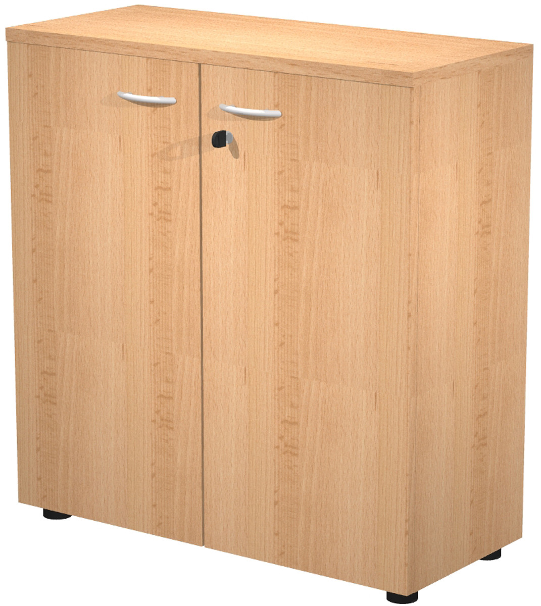 Armoire basse Pronto - L.80 x H.72 cm - 2 portes - Hêtre