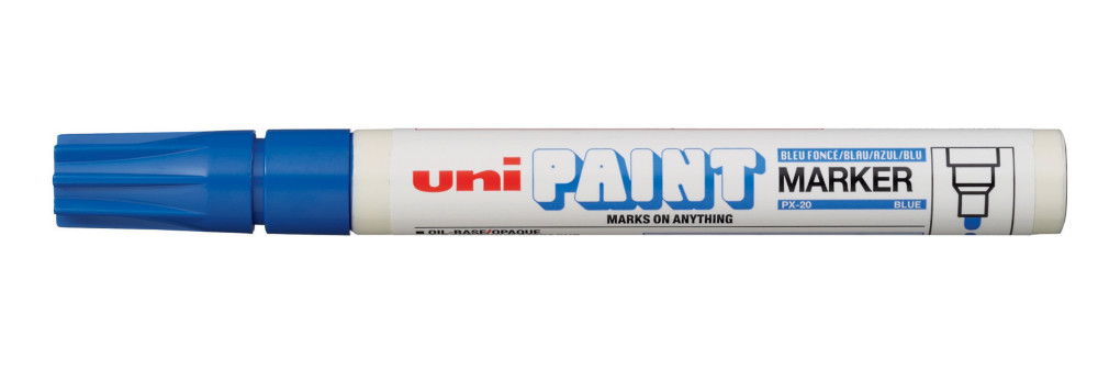 Uni Marqueur peinture Paint PX 20 pointe moyenne ogive 1,8 - 2,2 mm - Bleu